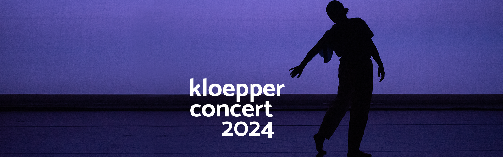 A banner image of a dancer with the title "Kloepper Concert 2024."