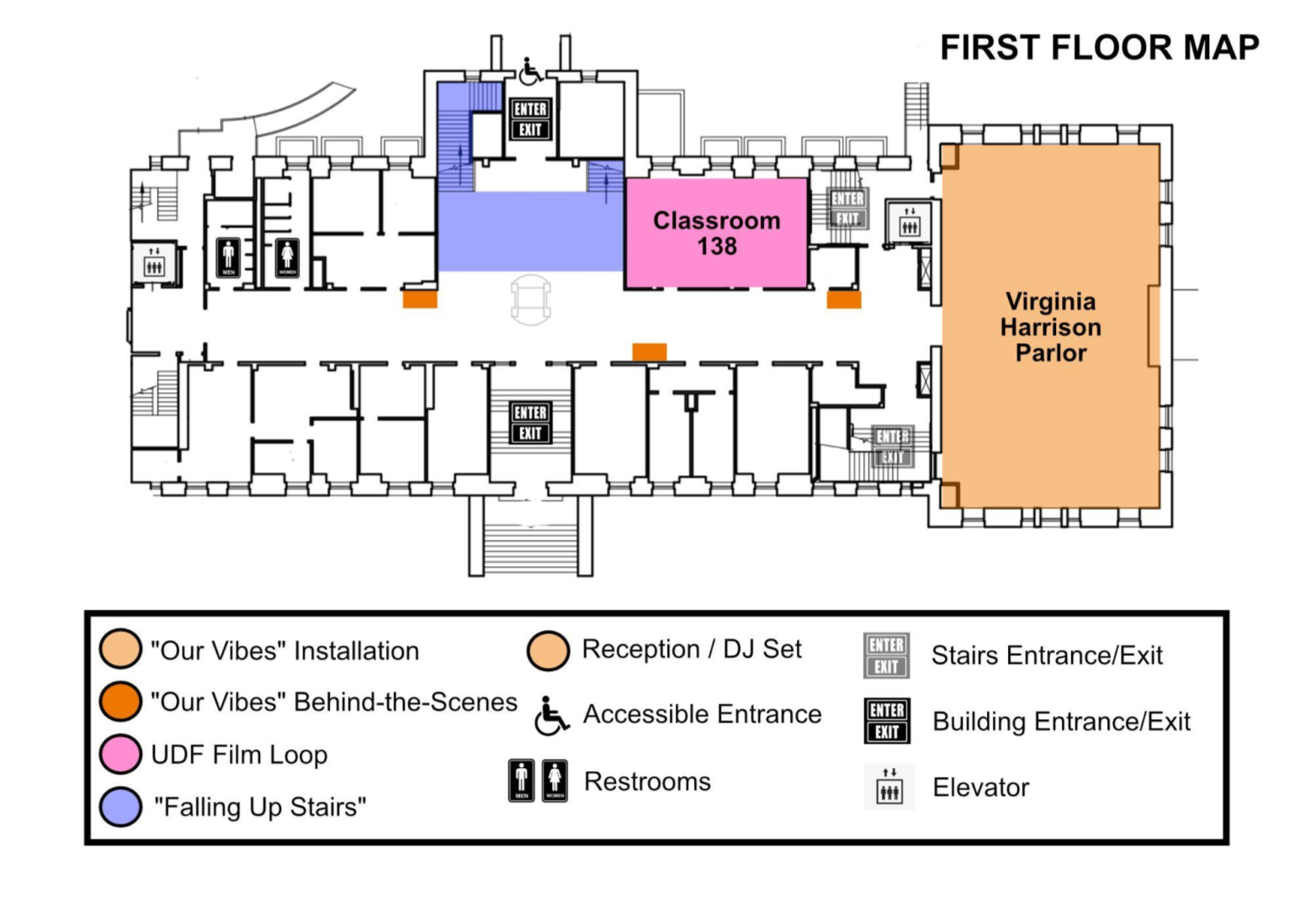 Map of Lathrop Hall First Floor