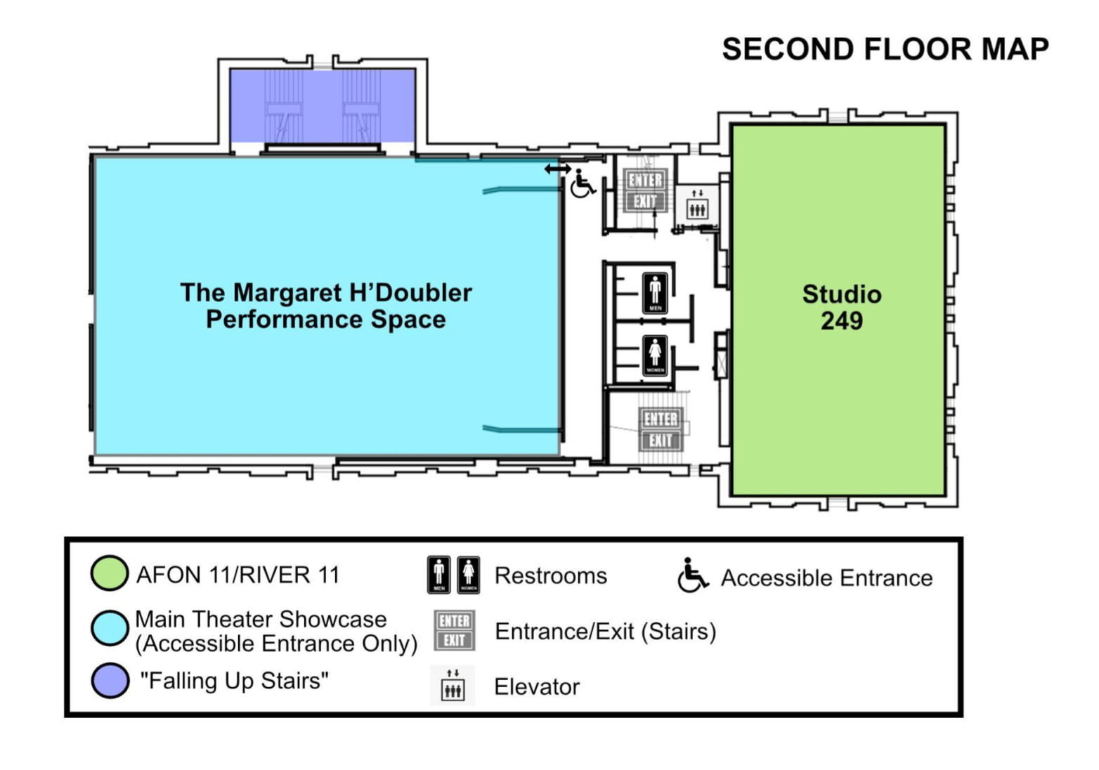 Map of Lathrop Hall Second Floor