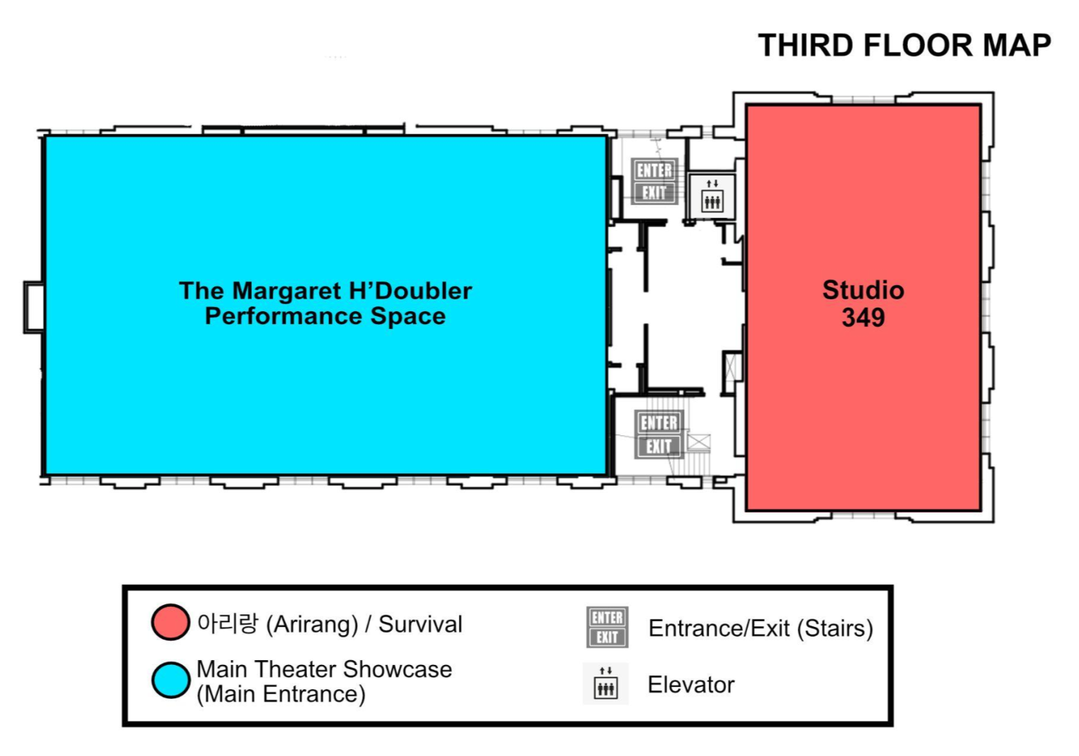Map of Lathrop Hall Third Floor